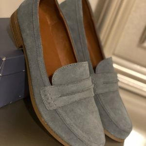 Light Blue Suede Loafers Sz 11